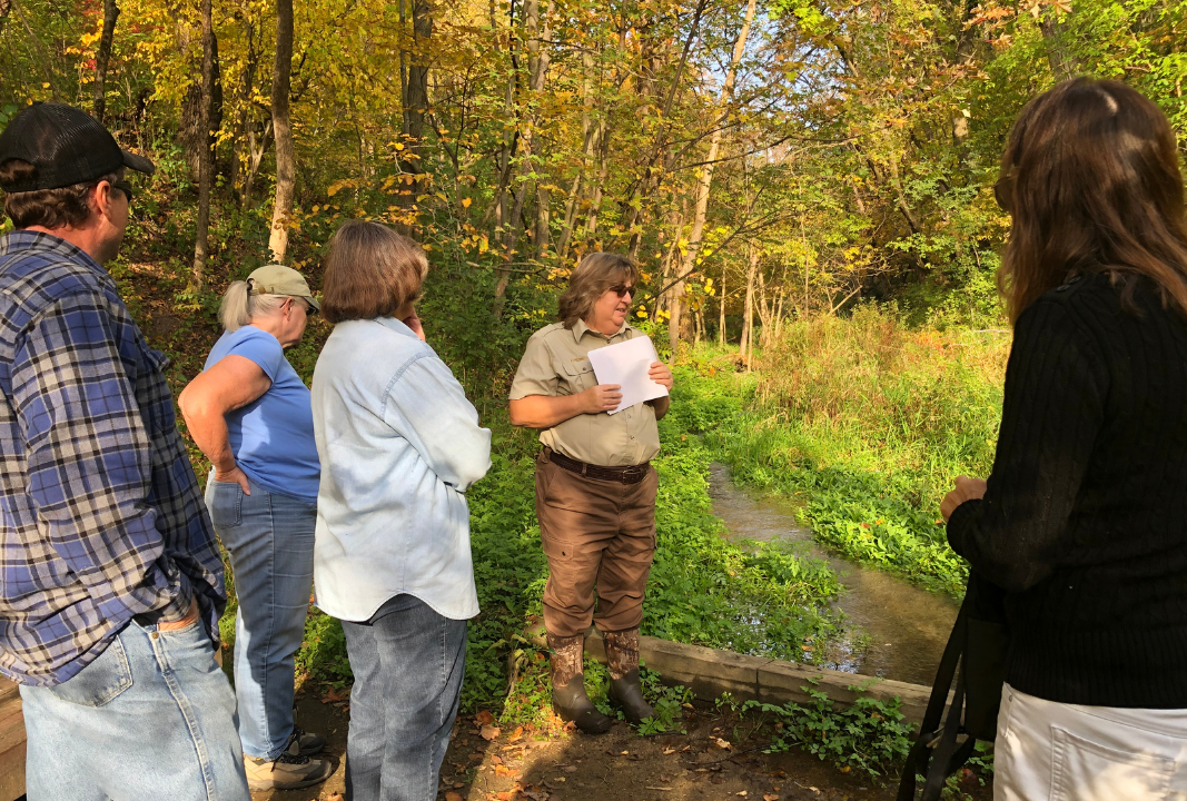 The Citizen Advisory Committee tours Ike's Creek